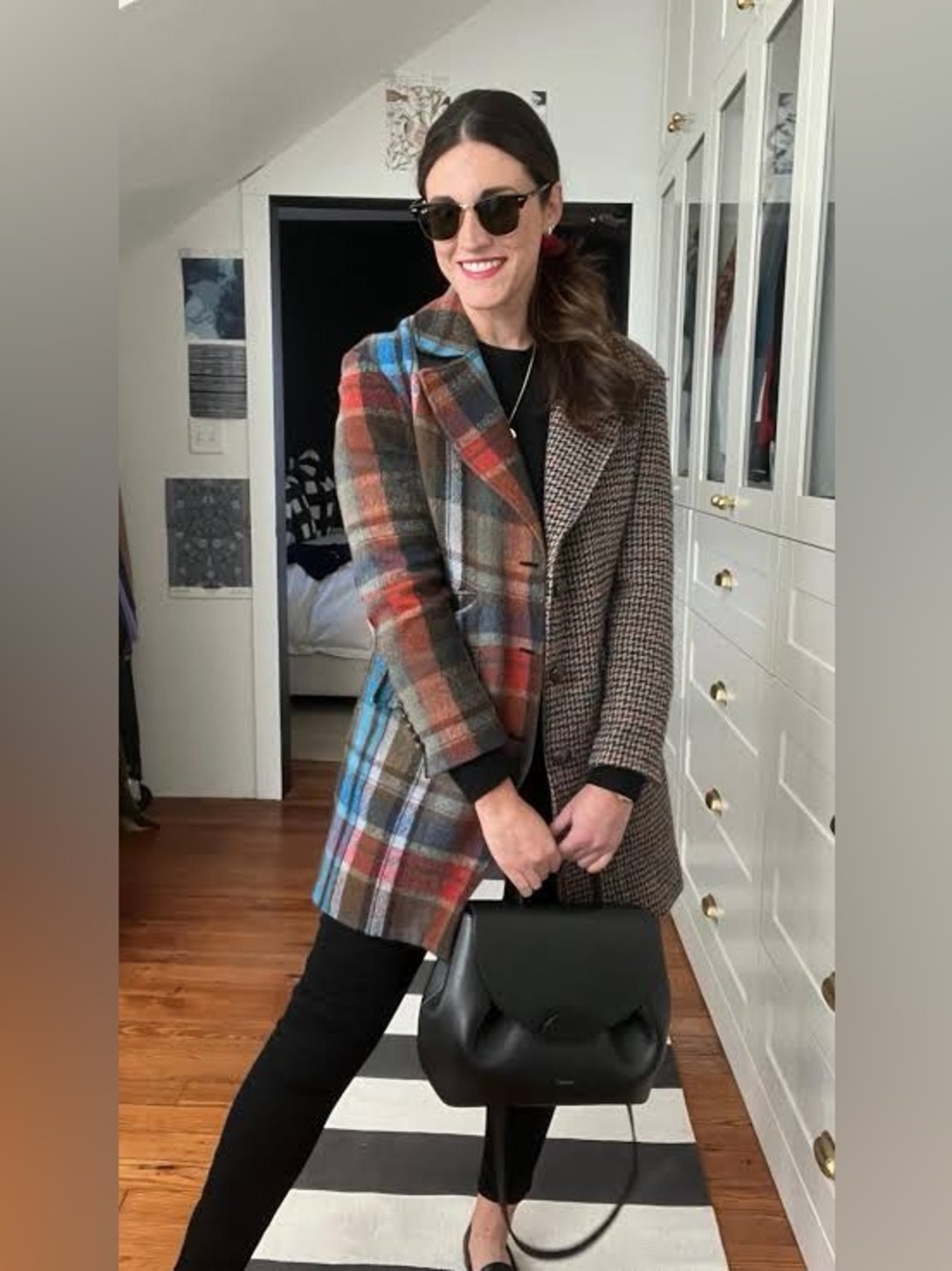 Veronica Beard India Colorblock Plaid Wool Coat Jacket Multicolor Size Small - Picture 11 of 15